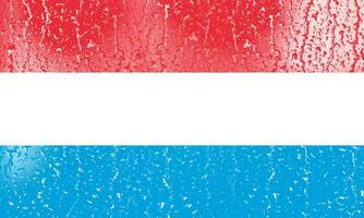3d Flagge von Luxemburg auf ein Glas foto