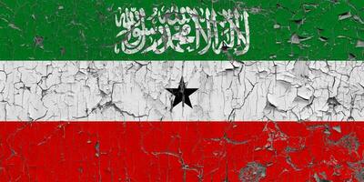 3d Flagge von somaliland auf ein alt Stein Mauer Hintergrund. foto