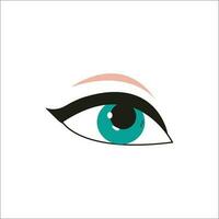 Symbol von Feminismus Grün Augen. Damen Rechte Tag. International Damen Tag. Weiß Hintergrund foto