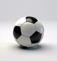 Fußball Ball isoliert auf Weiß erstellt mit generativ ai Technologie foto