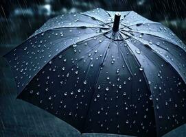 zurück Regenschirm im das Regen im Jahrgang Ton erstellt mit generativ ai Technologie foto