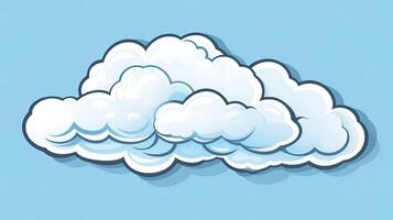 Sammlung von Karikatur Wolken, Wolke Aufkleber Clip Art, generiert durch ai foto