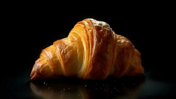 Croissant auf dunkel Hintergrund foto