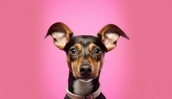 isoliert schön Haustier Porträt von Hund foto