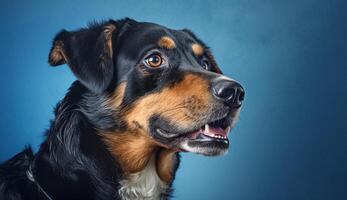 isoliert schön Haustier Porträt von Hund ai generativ foto