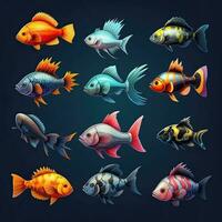Gold Fisch Aquarium ai generiert foto