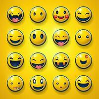 Ausdruck Emoji Smiley ai generiert foto