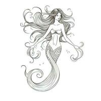Einhorn wunderlich Meerjungfrau ai generiert foto