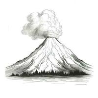 Berg Vulkan ai generiert foto