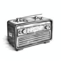 Nachrichten retro Radio ai generiert foto