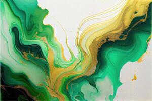 Grün, Smaragd, Marmor Hintergrund. Flüssigkeit Marmor Textur oder Alkohol Tinte. Flüssigkeit Kunst. modern minimalistisch Kunst foto