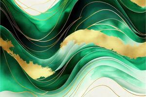 Grün, Smaragd, Marmor Hintergrund. Flüssigkeit Marmor Textur oder Alkohol Tinte. Flüssigkeit Kunst. modern minimalistisch Kunst foto