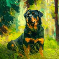 Hund abstrakt Farbe Illustration Design foto