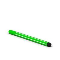 Grün Stift zum Schriftsteller isoliert auf grau Hintergrund. foto