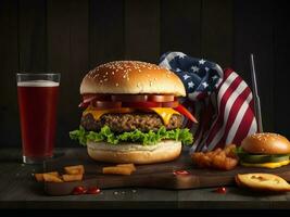 das Beste heiß würzig Burger Fotografie Bilder werden erfüllen Ihre Gelüste, generativ ai foto