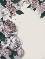 elegant Blumen- Hintergrund verbessern Ihre Designs mit schön und vielseitig Blumen- Muster, generativ ai foto