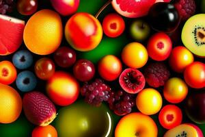 frisch Früchte Stapel Hintergrund foto