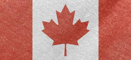 Kanada Flagge Stoff Baumwolle Material breit Flagge Hintergrund foto