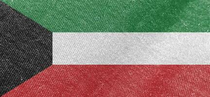 Kuwait Flagge Stoff Baumwolle Material breit Flagge Hintergrund foto