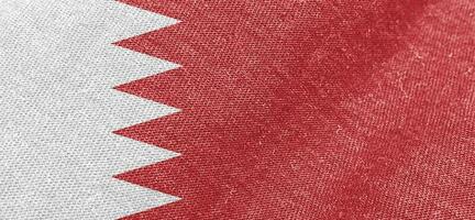 Bahrain Flagge Stoff Baumwolle Material breit Flagge Hintergrund foto