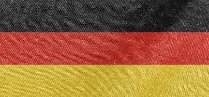 Deutschland Flagge Stoff Baumwolle Material breit Flagge Hintergrund foto