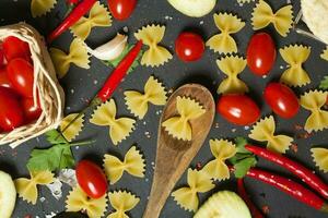 Essen Zutaten zum Pasta. foto