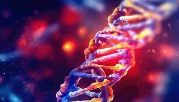 DNA Ketten - - erkunden das Entwurf von Leben - - generativ ai foto