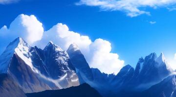 Wolke Hintergrund mit Berge. ai generativ foto