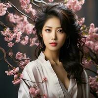asiatisch Schönheit Frauen Modell- Foto