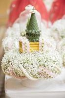 thailändische Hochzeitszeremonie und thailändische Hochzeitsdekoration foto