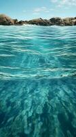 Ozean Welle Blau Wasser Hintergrund. ai generiert foto