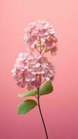 Hortensie paniculata Blume verschwommen Hintergrund. ai generiert foto