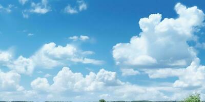 Wolke Blau Himmel Kopieren Raum verschwommen Hintergrund, ai generiert foto