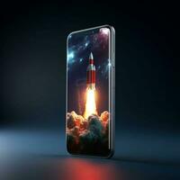 Rakete starten entzünden Ihre Clever Telefon mit spannend 3d Rakete Tapeten foto