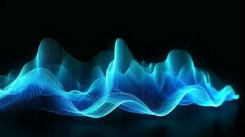 Neon- Technoflow abstrakt Wellen von technologisch Energie Hintergrund foto
