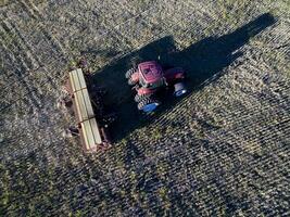 Direkte Aussaat, landwirtschaftlich Maschinen, im la Pampa, Patagonien, Argentinien foto