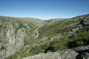 Hochland Grasland im Pampa de Achala , Quebrada del Condorito National Park, Cordoba Provinz, Argentinien foto