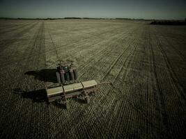 Direkte Aussaat, landwirtschaftlich Maschinen, im la Pampa, Patagonien, Argentinien foto