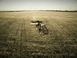 Direkte Aussaat, landwirtschaftlich Maschinen, im la Pampa, Patagonien, Argentinien foto