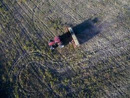 Direkte Aussaat, landwirtschaftlich Maschinen, im la Pampa, Patagonien, Argentinien foto