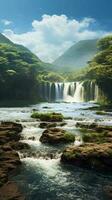 exquisit Wasserfälle und Flüsse Hintergrund foto