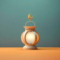 Laterne Lampe orientalisch Stil Karikatur Illustration, ai generiert foto