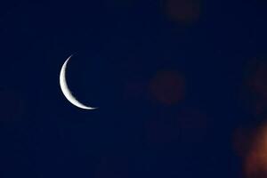 Mond im das Himmel, Patagonien, Argentinien foto