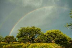 ländlich Landschaft und Regenbogen, Buenos Aires Provinz , Argentinien foto