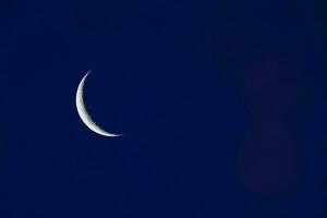 Mond im das Himmel, Patagonien, Argentinien foto