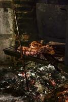 Schweinefleisch Rippen Grill , Patagonien, Argentinien foto