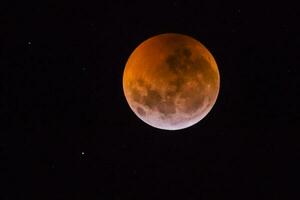 Blut Mond, Finsternis gesehen aus, la Pampa, Januar 21, 2019 Argentinien foto