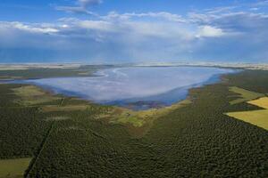 Pampas See Landschaft, Salinen Grandes , la Pampa, Argentinien. foto