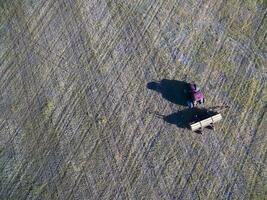 Direkte Aussaat, landwirtschaftlich Maschinen, im la Pampa, Patagonien, Argentinien foto