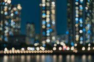 abstrakt verwischen Bokeh Stadt Nacht Beleuchtung foto
